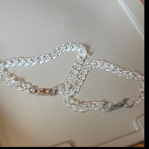 Clear Acrylic Chain Necklace set (gold & silver)